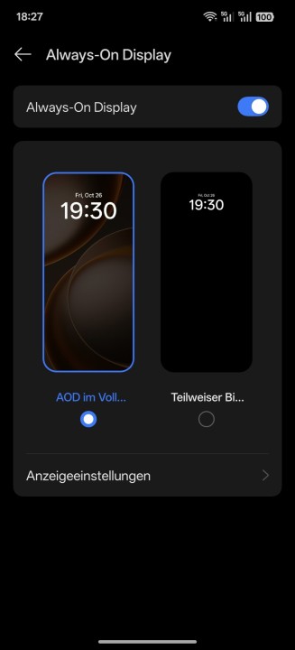 Oppo Find X9 Ultra Display Einstellungen