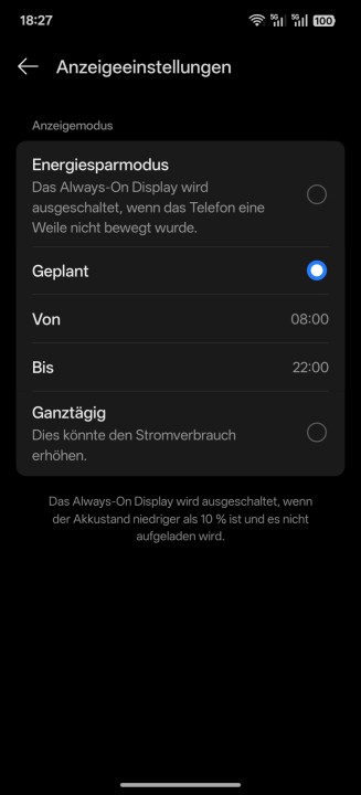 Oppo Find X9 Ultra Display Einstellungen