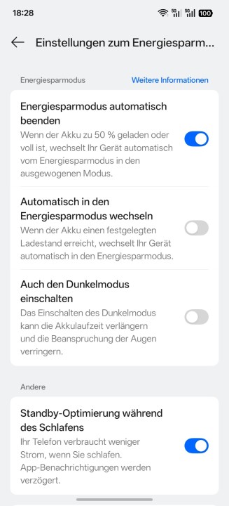 Oppo Find X9 Ultra Akku Einstellungen