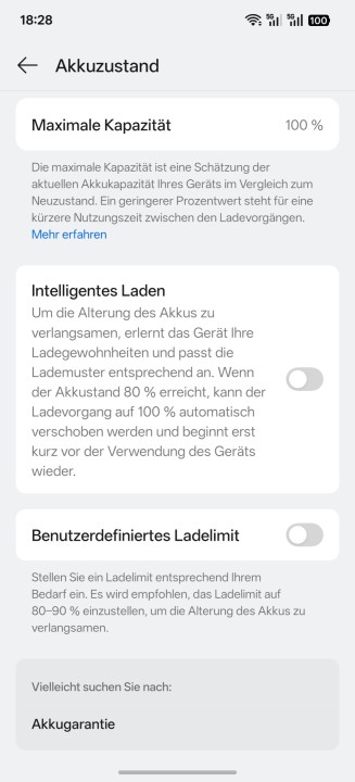Oppo Find X9 Ultra Akku Einstellungen