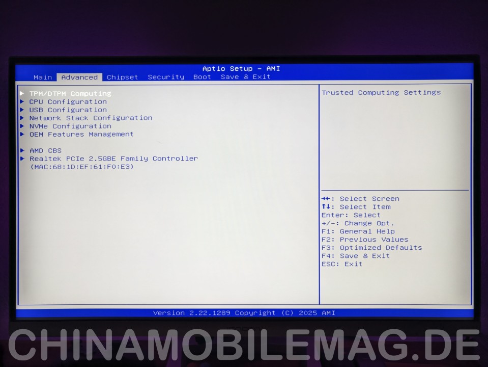 Acemagic M1 7735HS BIOS UEFI