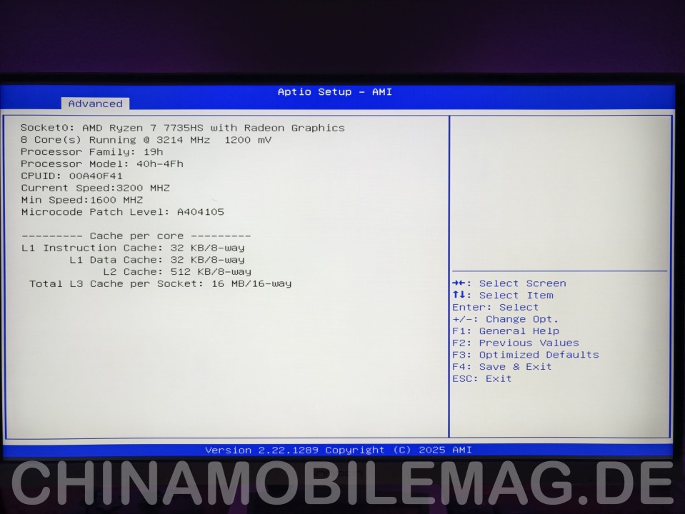 Acemagic M1 7735HS BIOS UEFI