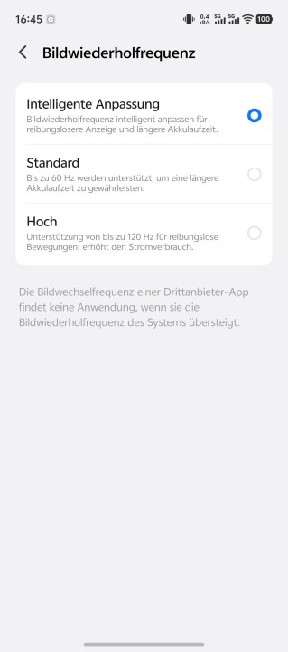 Vivo X Fold 6 Display Einstellungen