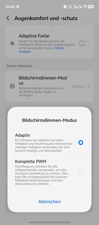 Vivo X Fold 6 Display Einstellungen