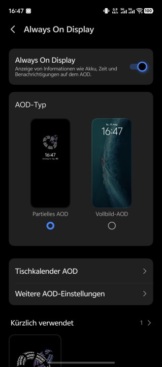 Vivo X Fold 6 Display Einstellungen