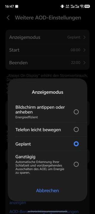 Vivo X Fold 6 Display Einstellungen