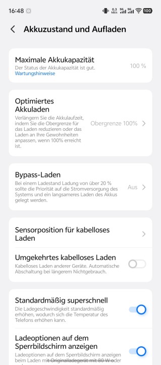 Vivo X Fold 6 Akku Einstellungen