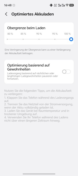 Vivo X Fold 6 Akku Einstellungen