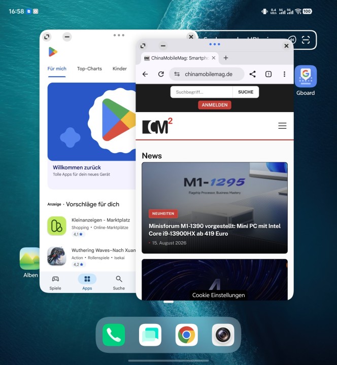 Vivo X Fold 6 Fenstermodus Innendisplay
