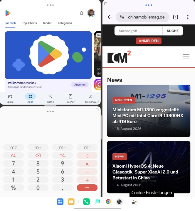 Vivo X Fold 6 Workbench Innendisplay