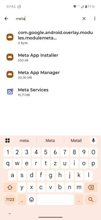 Motorola Edge 70 Pro Meta Systemdienste