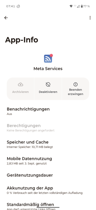 Motorola Edge 70 Pro Meta Systemdienste