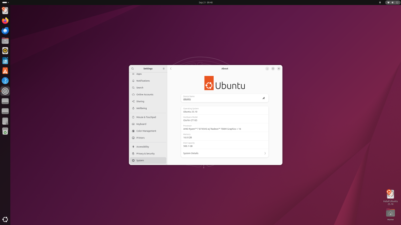 Glorlin GT105 Ubuntu Linux