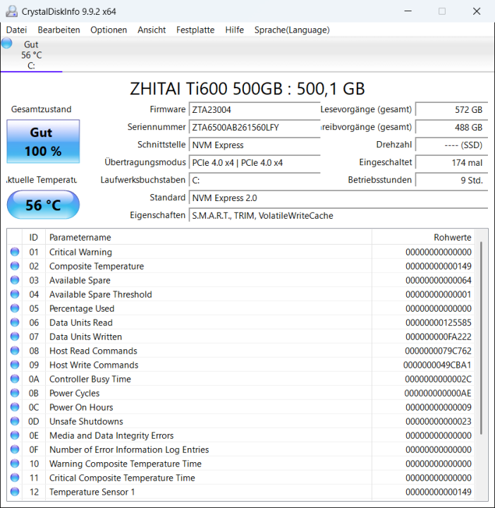Glorlin GT105 SSD Info