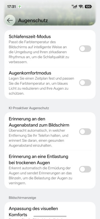 Oppo Find X10 Pro Max Display Einstellungen