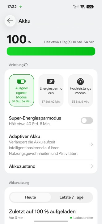 Oppo Find X10 Pro Max Akku Einstellungen