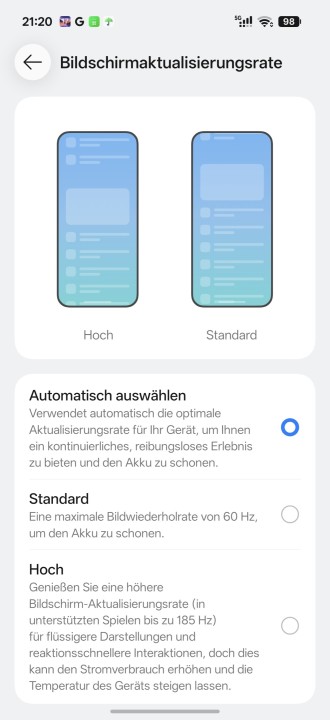 OnePlus 16 Display Einstellungen