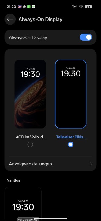 OnePlus 16 Display Einstellungen