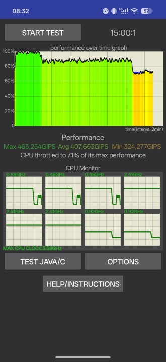 OnePlus 16 CPU Throttle Test