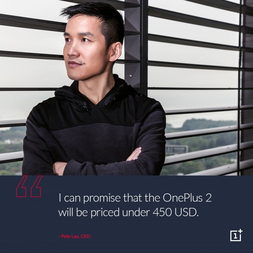 Pete Lau: Das OnePlus 2 wird unter 450 US Dollar kosten