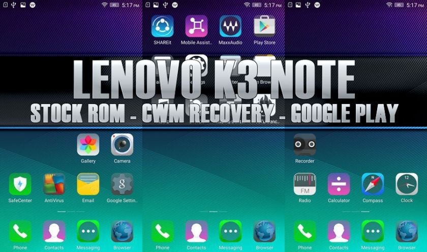 Lenovo K3 Note: Stock ROM, CWM & Google Play Services