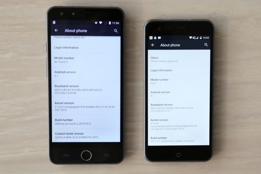 Ulefone Updates für Be Touch 2 & Paris