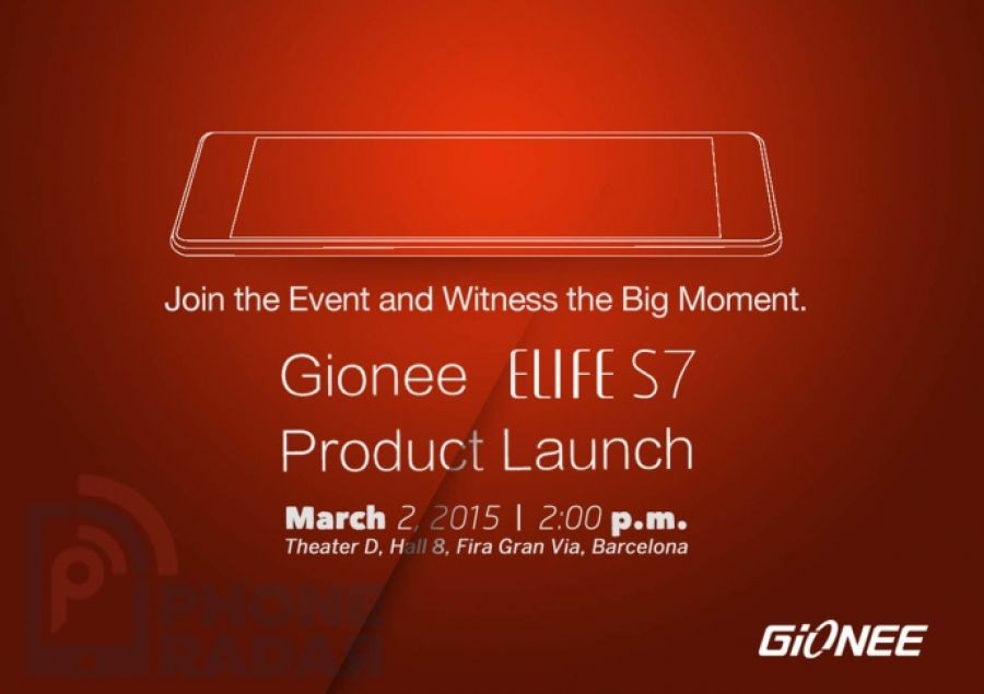 Launch-Event des Gionee Elife S7 auf der MWC angekündigt