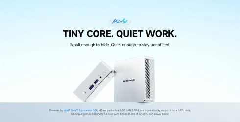 Minisforum Elite Mini M2 Air 304 vorgestellt: Intel Wildcat Lake Mini PC mit Barebone Option