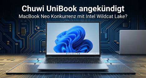 Chuwi UniBook mit Intel Wildcat Lake als MacBook Neo Konkurrent angekündigt