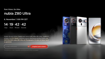 Nubia Z80 Ultra kommt nach Europa: Globaler Launch am 6. November angekündigt
