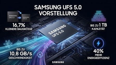 Samsung stellt UFS 5.0 vor: Bis zu 10,8GB/s für die nächste KI-Smartphone-Generation